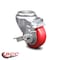 Service Caster 3 Inch Red Polyurethane Wheel Swivel Bolt Hole Caster with Brake SCC SCC-BH20S314-PPUB-RED-TLB - alternate 1